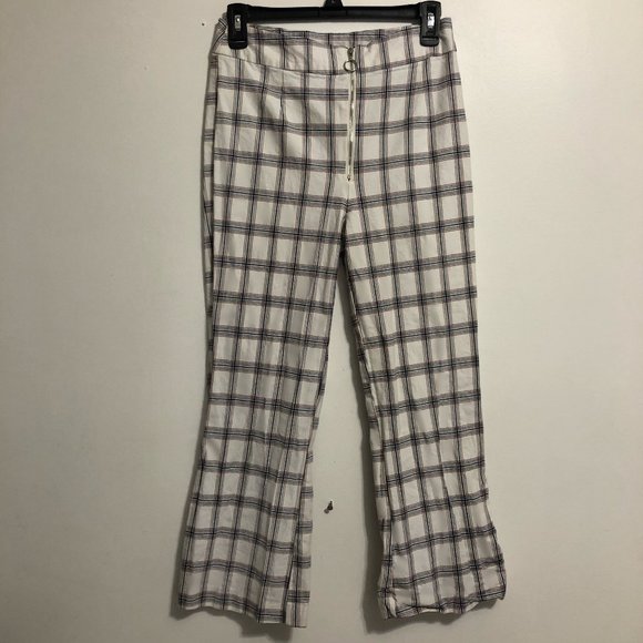 flared checkered pants
